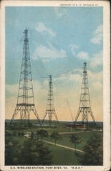 U. S. Wireless Station Postcard