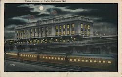 Union Station by Night Postcard
