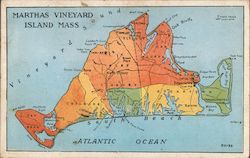 Martha's Vineyard Island, Massachusetts Postcard