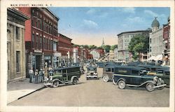 Main Street Malone, NY Postcard Postcard Postcard