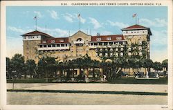 Clarendon Hotel and Tennis Courts Daytona Beach, FL Postcard Postcard Postcard