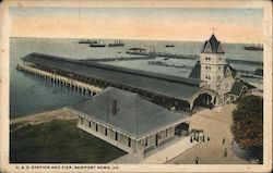 C & O Station and Pier Newport News, VA Postcard Postcard Postcard