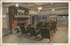 Front Lobby, Santa Maria Inn Postcard