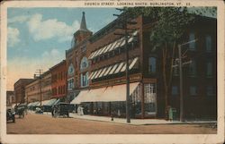 Church Street, Looking South Burlington, VT Postcard Postcard Postcard