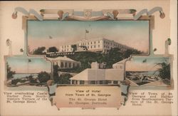 View of Hotel from Town of St. Georges Postcard