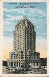 Dade County Court House and Miami City Hall Postcard