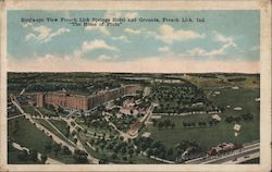 Bird's-eye View French Lick Springs Hotel and Grounds Indiana Postcard Postcard Postcard