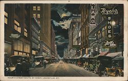 Fourth Street South, By Night Louisville, KY Postcard Postcard Postcard