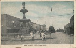 Main Street Thorntown, IN Postcard Postcard Postcard