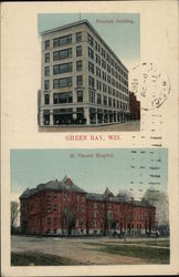 Minahan Building and St. Vincent Hospital Postcard