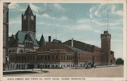 State Armory and Pierce Co. Court House Postcard