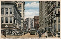 Broad Street, Looking North from Marietta St., "Atlanta's Busiest Corner." Postcard