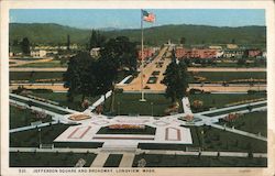 Jefferson Square and Broadway Longview, WA Postcard Postcard Postcard