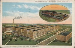 Firestone Tire & Rubber Company, Largest Tire & Rim Plant in the World Akron, OH Postcard Postcard Postcard