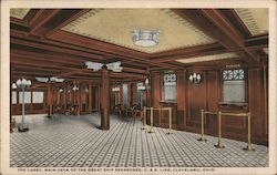 The Lobby, Main Deck of the Great Ship Seeandbee, C. & B. Line Postcard