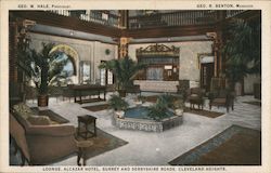 Lounge, Alcazar Hotel, Surrey and Derbyshire Roads Postcard