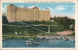 Hotel Westlake, Rocky River, Fashionable Suburb Cleveland, OH Postcard Postcard Postcard