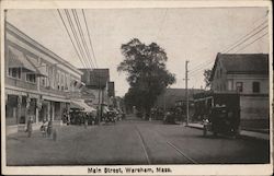 Looking Along Main Street Postcard