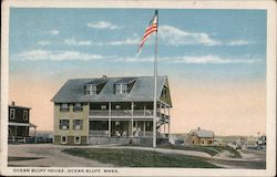 Ocean Bluff House Massachusetts Postcard Postcard 