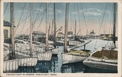 Fishing Fleet in Harbor Postcard