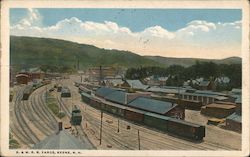 B & M RR Yards Postcard