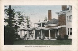 West Porch, Harlakenden Cornish, NH Postcard Postcard Postcard