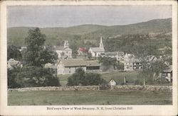 Bird's-Eye View from Christian Hill West Swanzey, NH Postcard Postcard Postcard