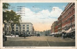 Main Street, Looking North Concord, NH Postcard Postcard Postcard
