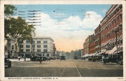 Main Street, Looking North Postcard