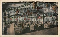 View of Ballroom, Hotel Galvez Galveston, TX Postcard Postcard Postcard