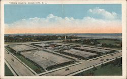 Tennis Courts Postcard