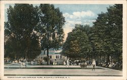 Tennis Court and Springs Park Postcard