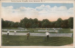 Tennis Courts - Prospect Park Postcard