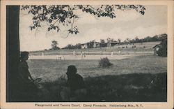 Playground and Tennis Court - Camp Pinnacle, Helderberg Mountains Postcard