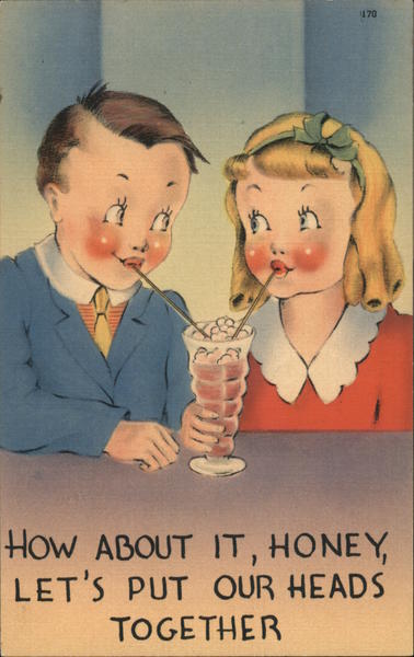 Couple Drinking a Soda Children