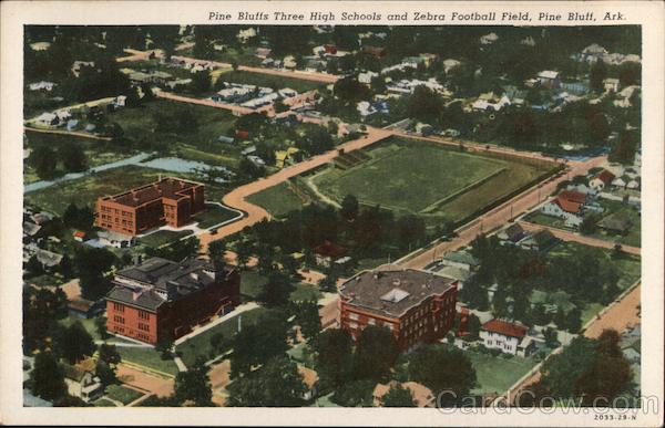 Three High Schools and Zebra Football Field Pine Bluff Arkansas