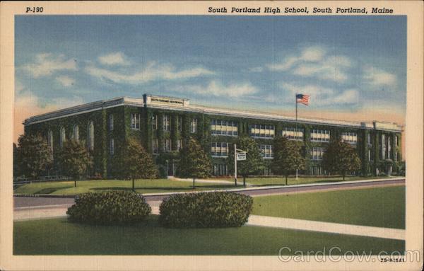 South Portland High School Maine Postcard South Portland High School Maine Postcard