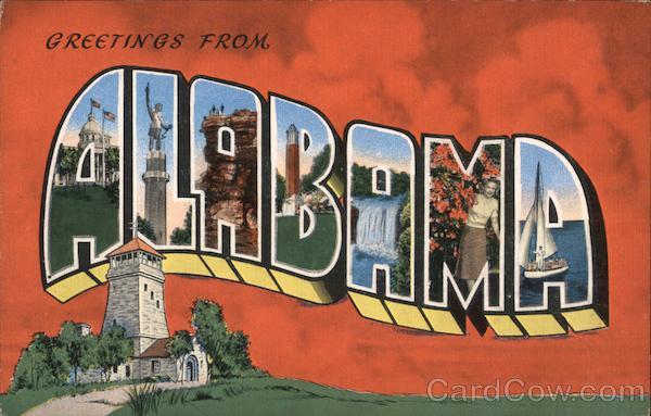Greetings from Alabama Large Letter