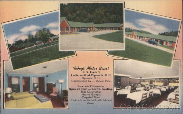 Toby's Motor Court Plymouth New Hampshire