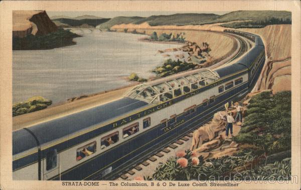 Strata-Dome - The Columbian, B & O Luxe Coach Streamliner