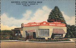 Sauzer's Little Waffle Shop Postcard