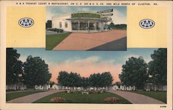 A&A Tourist Court & Restaurant Postcard