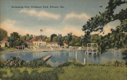 Swimming Pool, Piedmont Park Postcard