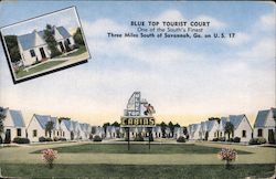 Blue Top Tourist Court Postcard