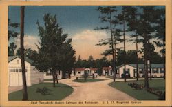 Chief Tomochichi Modern Cottages and Restaurant Kingsland, GA Postcard Postcard 
