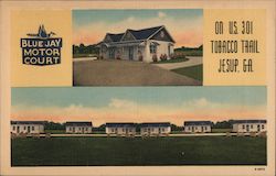 Blue Jay Motor Court Jesup, GA Postcard Postcard Postcard