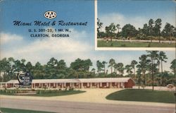 Miami Motel & Restaurant Postcard