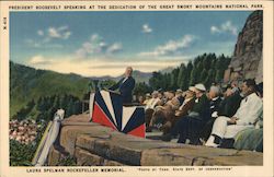 President Roosevelt Speaking at the Dedication of the Great Smoky Mountains National Park Tennessee Postcard Postcard Postcard