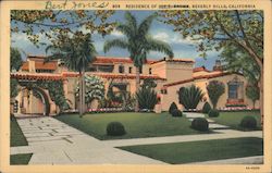 Residence of Joe E. Brown Beverly Hills, CA Postcard Postcard Postcard