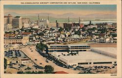 Consolidated Aircraft Corporation and Skyline San Diego, CA Postcard Postcard Postcard